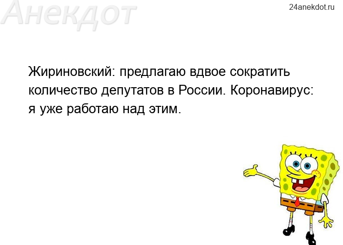 Жириновский: предлагаю вдвое сократить количество депутатов в России. Коронавирус: я уже работаю над