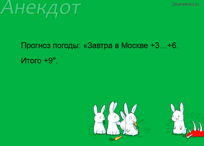 Прогноз погоды: «Завтра в Москве +3…+6. Итого +9″.