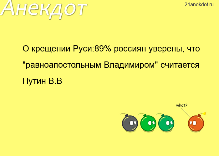 О крещении Руси:89% россиян уверены, что 