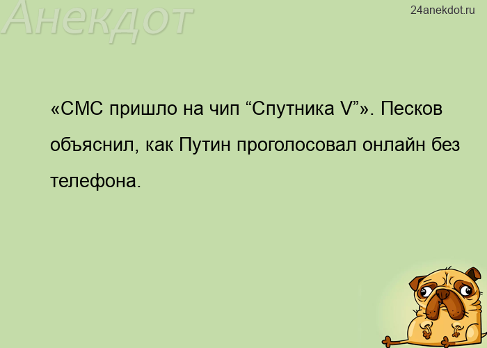 «СМС пришло на чип “Спутника V”». Песков объяснил, как Путин проголосовал онлайн без телефона.